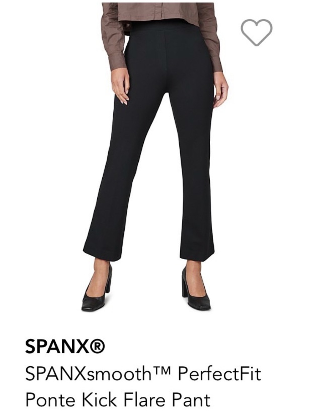 SPANXsupersmooth™ PerfectFit Ponte Kick Flare Pant Inseam Petite Black